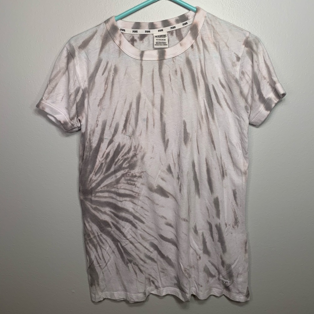 Pink tie dye styled tshirt.
